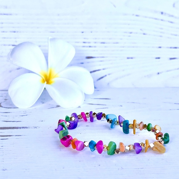 Gemstone Stretch Bracelet - Multi-Stone - Picture 3 of 3